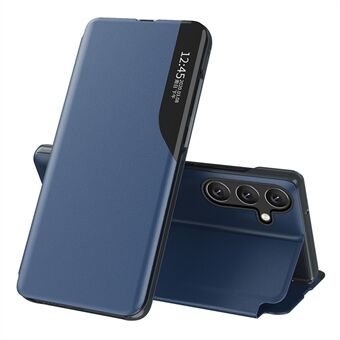 För Samsung Galaxy A54 5G telefonfodral Klart fönster Anti- Scratch flip läder telefonfodral med Stand