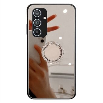 För Samsung Galaxy A54 5G Makeup Mirror Case Kickstand TPU + PC Anti- Scratch Telefonskal