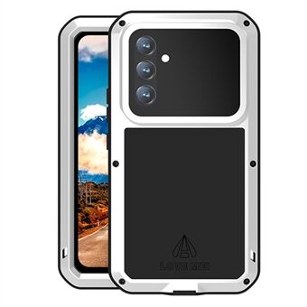 Love MEI för Samsung Galaxy A54 5G metall + silikon telefonfodral Helkroppsskydd med härdat glasfilm