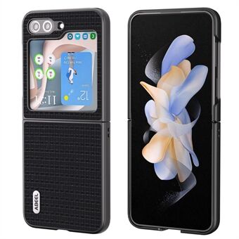 ABEEL för Samsung Galaxy Z Flip5 5G Stötsäkert telefonfodral Kohud läderbelagt PC-fodral