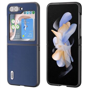 ABEEL För Samsung Galaxy Z Flip5 5G Anti-Slip Slim Folding Case Äkta koläder + PC Stötsäkert telefonskal
