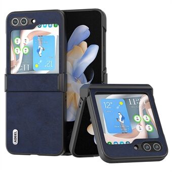 ABEEL För Samsung Galaxy Z Flip5 5G PU-läder + PC-telefonfodral Kohud Texture Gångjärnsskydd