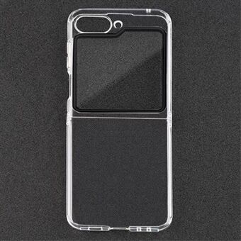 För Samsung Galaxy Z Flip5 5G Folding Phone PC Cover Transparent hårt skyddsfodral med bakre skärmskydd