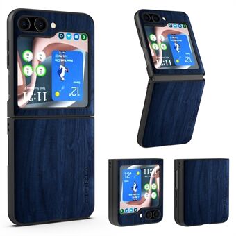 AIORIA För Samsung Galaxy Z Flip5 5G Retro Wood Texture Telefonfodral PU + PC + TPU Skyddsfodral