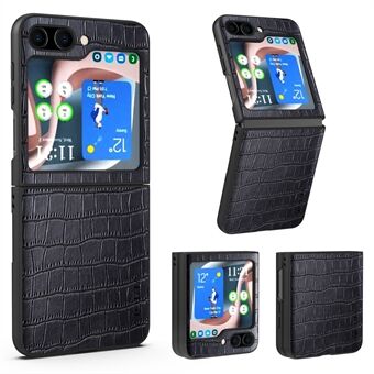 AIORIA Crocodile Textured Shockproof Case för Samsung Galaxy Z Flip5 5G Anti-Drop PU + PC-telefonskal