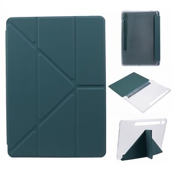 För Samsung Galaxy Tab S9 PU+Acrylic+TPU Fodral Origami Tri-fold Ställ Surfplatta Skydd Automatisk väckning / Tömningsstötdämpande fodral