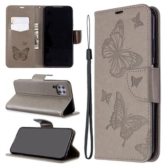 Imprint fjärilar Plånbok Stand Flip Phone Shell för Huawei P40 LITE / Nova 6 SE / Nova 7i