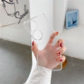 För Huawei P50 Pocket Anti Scratch Transparent Hårt PC-fodral Vikbart telefonfodral
