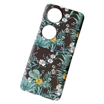 För Huawei P50 Pocket Blommönster Anti- Scratch Hårt PC-telefonfodral Skal