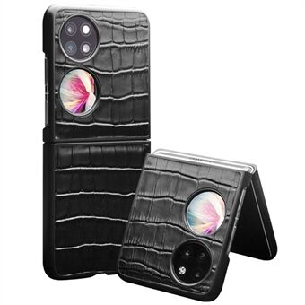 QIALINO för Huawei P50 Pocket Crocodile Texture Äkta läderbelagda PC-telefonfodral Vikbart skyddsfodral