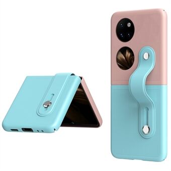 För Huawei P50 Pocket / Pocket S Stand Design Vikbart telefonfodral med kontrasterande färg