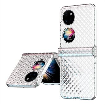 För Huawei P50 Pocket / Pocket S Laser Effect Transparent Hard PC Folding Telefonfodral med gångjärnsdesign