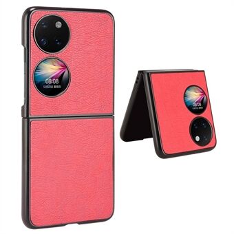 För Huawei P50 Pocket / Pocket S Retro Texture Scratch telefonfodral Stötsäkert PU-läderbelagd PC-skyddsfodral