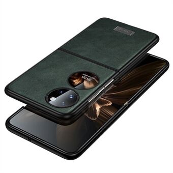 SULADA Anti- Scratch Mobiltelefon Skal för Huawei P50 Pocket PU Läderbelagd TPU + PC Anti-fall telefonfodral
