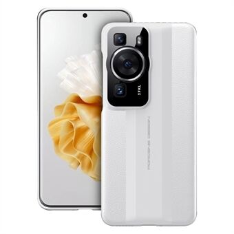 För Huawei P60 PU-läder + hårt PC-fodral Anti-fingeravtryck telefonfodral