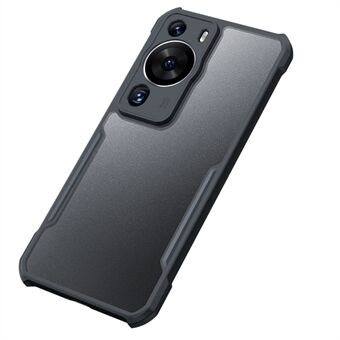 XUNDD för Huawei P60 Dammtätt telefonfodral Transparent akryl+TPU Slim Phone Cover - Svart / Laser Texture