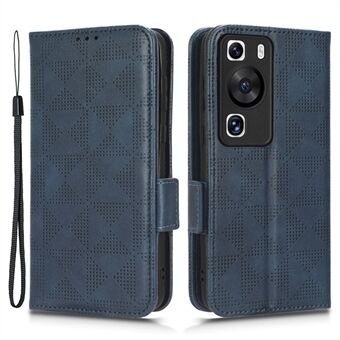 För Huawei P60 Pro / P60 Anti-Dust Phone Shell PU-läder telefonfodral med tryckt Stand plånboksfodral
