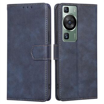 För Huawei P60 / P60 Pro RFID-blockerande plånbok Telefonfodral Kohud Texture Läder Stand