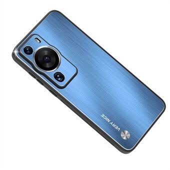 För Huawei P60 Pro aluminiumlegering + TPU skyddsfodral Borstad, Scratch telefonfodral