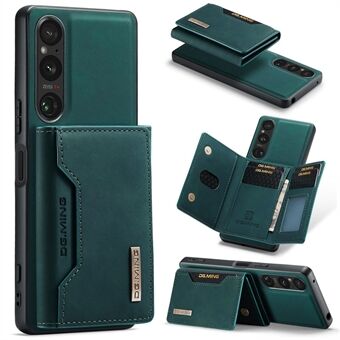 DG.MING M2 Series för Sony Xperia 1 V Magnetic Wallet Telefonfodral PU+PC+TPU Kickstand Telefonskal