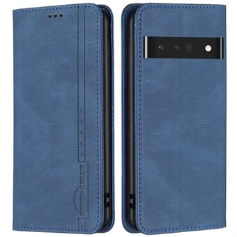 BINFEN COLOR BF Leather Series-5 för Google Pixel 7 Pro RFID-blockerande plånboksfodral 08 Dold magnetisk absorption Anti-fall PU-läderstativ Folio-omslag