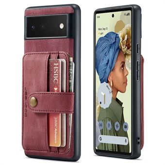 JEEHOOD RFID-blockerande plånboksfodral till Google Pixel 7, stöttåligt telefonfodral, anti-klå fri-skyddsplåster, stöd för trådlös laddning.