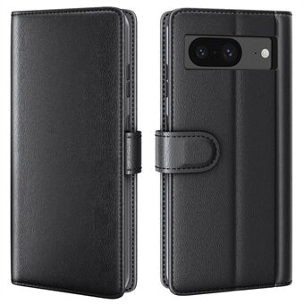 För Google Pixel 8 Plånboksfodral Äkta Spaltläder Telefonfodral med Korthållare