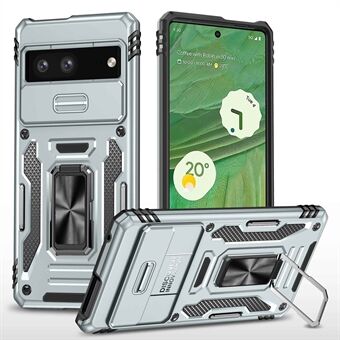 Telefonfodral för Google Pixel 7 5G Armor Series Hard PC Soft TPU Shockproof-fodral med stöd / Skjutbart kamerahölje.
