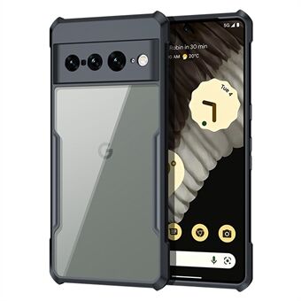 XUNDD För Google Pixel 7 Pro 5G Akryl + TPU Telefonväska Slagtålig Skyddande Mobiltelefon Baksida - Svart