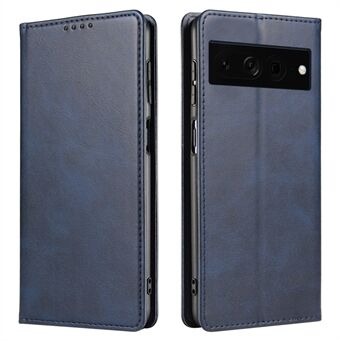 Till Google Pixel 7 Pro 5G magnetisk mobilskydd koavlade textur plånboksläder stativ mobilskal