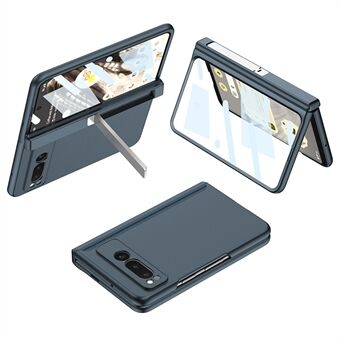 GKK för Google Pixel Fold hårt PC-telefonfodral Fullt skydd med ställ för stativ och härdat glasfilm.