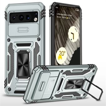 För Google Pixel 8 Pro Armor Series Kickstand Mobilfodral Skjutkamera-skydd PC + TPU-skal