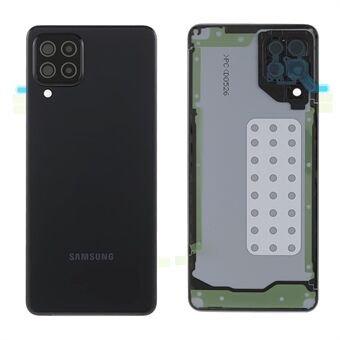 OEM -batterihus med självhäftande klistermärke + Ring för Samsung Galaxy A22 4G (EU-version) A225 - Svart