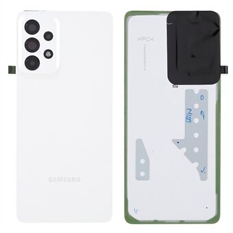 För Samsung Galaxy A73 5G A736 OEM batterihölje med självhäftande klistermärke + kameralinsskydd