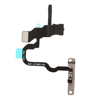 Power On/Off Flex-kabelersättningsdel med metallplatta för iPhone X