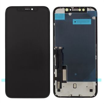 LCD-skärm och digitaliseringsenhet med ram och metallplåt för iPhone XR 6.1 tum (RUIJU In-Cell-utförande) (utan logotyp)