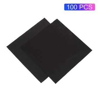 100 st/set antistatisk mikrofiber rengöringsduk för telefon surfplatta Laptop glasögon - svart