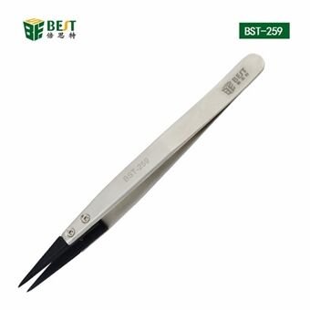 BEST BST-259A antistatisk pincett i rostfritt Steel med utbytbar spets