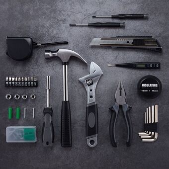 XIAOMI YOUPIN JIUXUN 60 i 1 verktygssats Hushållshandverktyg med skruvmejsel Skiftnyckel Hammare verktygslåda