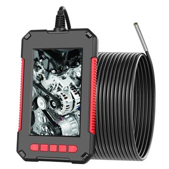 P40 2m hårdtråd 4,3-tumsskärm HD 1080P Uppladdningsbar Industriellt Endoskop 6-LED 3,9 mm Linss Vattentät Inspektionskamera - Röd