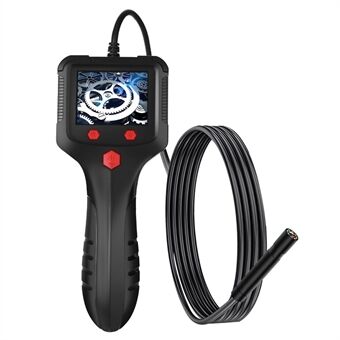 P100 10m Rigid Cable, 8mm Lens 2.4 Inch IPS Screen HD 1080P Industrial Endoscope Camera 6-LED Pipe Inspection Borescope