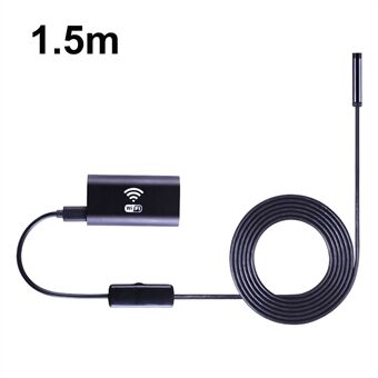 F99 WiFi Endoskop HD Inspektionskamera Trådlös ormkamera med 1,5 M halvstyv kabel