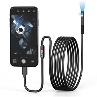 W300 1 m tråd 8 mm dubbellins Endoskop IP67 Vattentät 1080P Borescope Inspection Camera för iOS Android