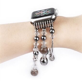 Handgjorda kvinnors naturliga armband i naturligt stenar för Apple Watch Series 5 4 40mm / Series 3 2 1 38mm