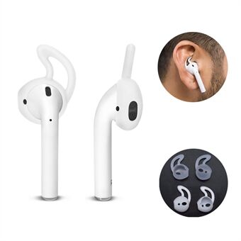 2 par/pack HAT Prince Anti-förlorade mjuka silikon hörlurar Sport öronkrok för Apple AirPods