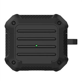 PC + Silikon Bluetooth-hörlurar Laddningsbox Skyddsfodral med karbinhake för Apple AirPods 3