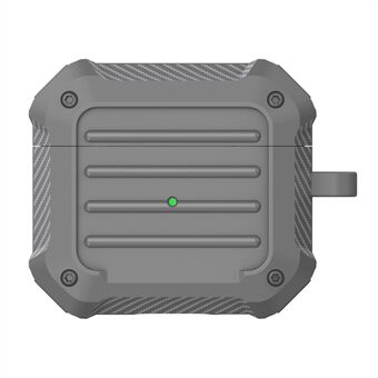 PC + Silikon Bluetooth-hörlurar Laddningsbox Skyddsfodral med karbinhake för Apple AirPods 3