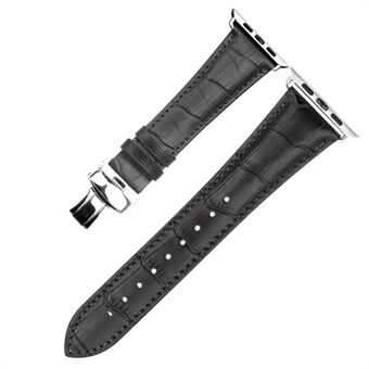 QIALINO Armband i äkta läderarmband för Apple Watch Series 5/4 44mm / Series 3/2/1 42mm