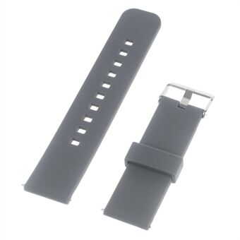 22mm silikonurklocka med metallspänne för Samsung Gear 2 R380 / Pebble Time / LG G Watch W100 W110 / Asus Zenwatch
