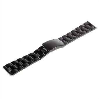 För Apple Watch Series 5/4 44mm / Series 3/2/1 42mm Rostfritt Steel Klockarmband Classic spänne - Svart